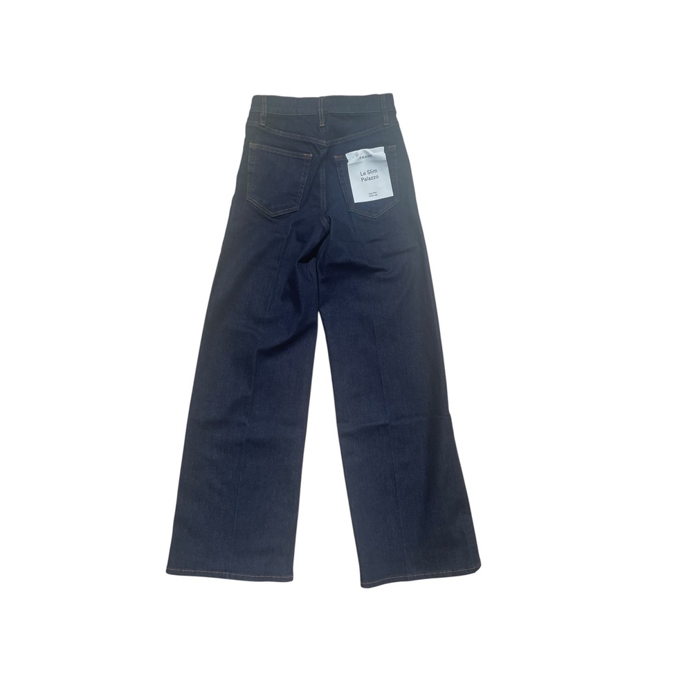 FRAME Le Slim Palazzo Jeans Rinsed Indigo High Rise Wide Leg LSP814 Size 25 NWT - Picture 6 of 8